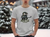 AH-1Z Viper Attack Helicopter T-Shirt, Military Aviation Snake Graphic Tee, USMC Pilot Gift, Tactical Veteran Helicopter Graphic Shirt thumbnail 6