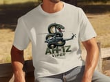 AH-1Z Viper Attack Helicopter T-Shirt, Military Aviation Snake Graphic Tee, USMC Pilot Gift, Tactical Veteran Helicopter Graphic Shirt thumbnail 4