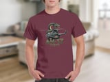 AH-1Z Viper Attack Helicopter T-Shirt, Military Aviation Snake Graphic Tee, USMC Pilot Gift, Tactical Veteran Helicopter Graphic Shirt thumbnail 2