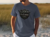 AV-8B Harrier II T-Shirt, USMC Military Jet Tee, Faux Metal Aircraft Graphic Shirt, Veteran Gift for Pilot and Aviation Fan thumbnail 8