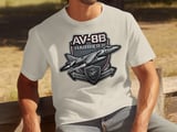 AV-8B Harrier II T-Shirt, Military Jet Aviation Shirt, USMC Marine Veteran Fighter Pilot Graphic Tee, Patriotic Gift for Airplane Lover thumbnail 5