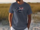 B-1 Lancer Bomber T-Shirt, Military Aviation Shirt, American Flag Jet Graphic Tee, Supersonic Aircraft Air Force Veteran Gift for Him thumbnail 5