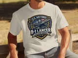B-1 Lancer Shirt B-1B Bomber T-Shirt, Vintage Military Airplane Graphic Tee, US Air Force Aviation Veteran Gift, Patriotic Pilot Shirt thumbnail 1