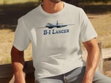 B-1 Lancer T-Shirt, Supersonic Military Bomber Aircraft Tee, Cool Aviation Pilot Shirt, Graphic AvGeek Apparel Gift for Him thumbnail 6