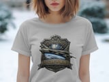 B-52 Stratofortress T-Shirt, US Air Force Military Aviation Shirt, Veteran Gift Tee, Patriotic Bomber Graphic T-Shirt, Pilot Shield Top thumbnail 4