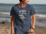B-52 Stratofortress Shirt Air Force Bomber Graphic Tee Military Aviation Crest Gift for Veteran Pilot Vintage Bomber Airplane Top thumbnail 6
