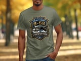 B-52 Stratofortress T-Shirt, Military Bomber Airplane Graphic Tee, Veteran Aviation Crest Shirt, Tactical Air Force Pilot Gift for Him thumbnail 3
