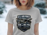B-52 Stratofortress T-Shirt, US Air Force Bomber Graphic Tee, Military Aviation Crest Shirt, Veteran Gift for Him, Patriotic Pilot Apparel thumbnail 4