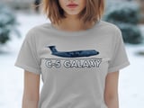 C-5 Galaxy T-Shirt Aviation Pilot Shirt, Air Force Cargo Plane Graphic Tee, Military Aircraft Enthusiast Top, AvGeek Veteran Gift for Men thumbnail 1