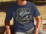 C-5 Galaxy T-Shirt, Air Force Military Aircraft Tee, Retro Aviation Patch Shirt, Cargo Plane Graphic Top, US Veteran Gift for Him thumbnail 8