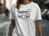 C-5 Galaxy T-Shirt, Military Aircraft Graphic Tee, Aviation Enthusiast Shirt, Air Force Plane Crew Top, Pilot Airplane Gift for Him thumbnail 4