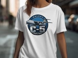 C-5 Galaxy T-Shirt, Military Airplane Graphic Tee, Cargo Plane Aviator Shirt, Air Force Veteran Gift, Vintage Aviation Crew Apparel thumbnail 6