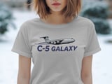 C-5 Galaxy T-Shirt, Military Airplane Shirt, Aviation Veteran Gift, Pilot Cargo Plane Tee, Air Force Aircraft Graphic Top, Gift for Him thumbnail 1