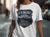 C-5 Galaxy T-Shirt, US Air Force Cargo Plane Shirt, Military Aviation Gift, Strategic Airlift Pilot Graphic Tee, Air Mobility Command Top thumbnail 7