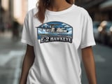 E-2 Hawkeye T-Shirt, Navy Aviation Flight Deck Shirt, Military Aircraft Tee, Retro Pilot Graphic Top, Airborne Radar Plane Gift for Him thumbnail 4