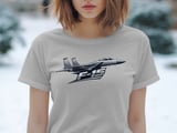 F-15 Fighter Jet Shirt, Military Aviation T-Shirt, Retro Pilot Graphic Tee, Air Force Veteran Gift, Airplane Enthusiast Top for Men thumbnail 2