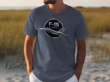 F-15 Eagle Fighter Jet T-Shirt, Military Aviation Graphic Tee, Air Force Pilot Apparel, Aviator Aeroplane Graphic Shirt, Gift for Him thumbnail 2