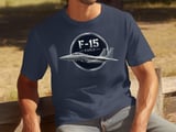 F-15 Eagle Fighter Jet T-Shirt, Military Aviation Graphic Tee, Air Force Pilot Apparel, Aviator Aeroplane Graphic Shirt, Gift for Him thumbnail 7