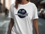 F-15 Eagle Fighter Jet T-Shirt, Military Aviation Graphic Tee, Air Force Pilot Apparel, Aviator Aeroplane Graphic Shirt, Gift for Him thumbnail 4