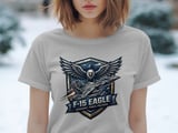 F-15 Eagle Fighter Jet T-Shirt, Military Aviation Graphic Tee, Tactical Warplane Shirt, Air Force Veteran Gift, Jet Pilot Apparel thumbnail 7