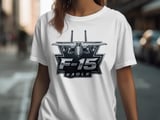 F-15 Fighter Jet Shirt, Aviation T-Shirt, Military Jet Graphic Tee, Pilot Air Force Gift, Faux Chrome Eagle Jet Aircraft Top for Him thumbnail 9