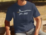 F15 Fighter Jet T-Shirt, Military Aviation Jet Graphic Tee, Air Force Pilot Shirt, Supersonic Aircraft Shirt, Aviation Gift for Him thumbnail 4