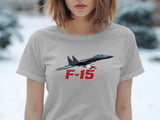 F15 Eagle Fighter Jet T-Shirt, Military Aviation Graphic Tee, Air Force Pilot Shirt, Jet Plane Enthusiast Tee, Veteran Father Day Gift thumbnail 9