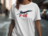 F15 Eagle Fighter Jet T-Shirt, Military Aviation Graphic Tee, Air Force Pilot Shirt, Jet Plane Enthusiast Tee, Veteran Father Day Gift thumbnail 2