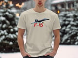 F15 Eagle Fighter Jet T-Shirt, Military Aviation Graphic Tee, Air Force Pilot Shirt, Jet Plane Enthusiast Tee, Veteran Father Day Gift thumbnail 4