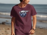 F15 Eagle Fighter Jet T-Shirt, Military Aviation Pilot Graphic Tee, Air Force Veteran Airshow Shirt, Retro Aeroplane Jet Plane Gift for Him thumbnail 2