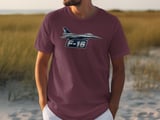 F16 Fighter Jet T-Shirt, Military Aviation Graphic Tee, Air Force Pilot Shirt, Jet Aircraft Graphic Tee, Aviation Geek Gift for Him thumbnail 6