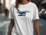 F16 Fighter Jet T-Shirt, Military Aviation Graphic Tee, Air Force Pilot Shirt, Jet Aircraft Graphic Tee, Aviation Geek Gift for Him thumbnail 5