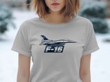 F16 Fighter Jet T-Shirt, Military Aviation Graphic Tee, Air Force Pilot Shirt, Jet Aircraft Graphic Tee, Aviation Geek Gift for Him thumbnail 3