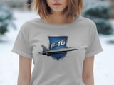 F16 Fighter Jet T-Shirt, Military Aviation Graphic Tee, Air Force Pilot Shirt, Jet Aircraft Graphic Top, Aviator Birthday Gift for Him thumbnail 5