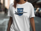 F16 Fighter Jet T-Shirt, Military Aviation Graphic Tee, Air Force Pilot Shirt, Jet Aircraft Graphic Top, Aviator Birthday Gift for Him thumbnail 7