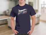 F16 Fighter Jet T-Shirt, Aviation Pilot Shirt, Military Aircraft Graphic Tee, Air Force Veteran Gift, Retro Flight Plane Enthusiast Tops thumbnail 9