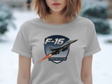 F16 Fighting Falcon T-Shirt, Military Fighter Jet Shirt, Pilot Aviation Graphic Tee, Air Force Veteran Gift, Jet Pilot Outfit thumbnail 4
