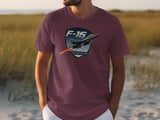 F16 Fighting Falcon T-Shirt, Military Fighter Jet Shirt, Pilot Aviation Graphic Tee, Air Force Veteran Gift, Jet Pilot Outfit thumbnail 6