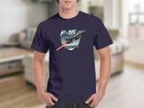 F16 Fighting Falcon T-Shirt, Military Fighter Jet Shirt, Pilot Aviation Graphic Tee, Air Force Veteran Gift, Jet Pilot Outfit thumbnail 3