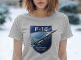 F-16 Fighting Falcon T-Shirt, Military Jet Aviation Graphic Tee, Air Force Pilot Shirt, Veteran Flight Enthusiast Gift, Aircraft Apparel thumbnail 5