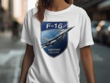 F-16 Fighting Falcon T-Shirt, Military Jet Aviation Graphic Tee, Air Force Pilot Shirt, Veteran Flight Enthusiast Gift, Aircraft Apparel thumbnail 3