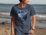 F-16 Fighting Falcon T-Shirt, Military Jet Aviation Graphic Tee, Air Force Pilot Shirt, Veteran Flight Enthusiast Gift, Aircraft Apparel thumbnail 8