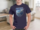F-16 Fighting Falcon T-Shirt, Military Jet Aviation Graphic Tee, Air Force Pilot Shirt, Veteran Flight Enthusiast Gift, Aircraft Apparel thumbnail 2