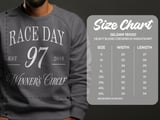Vintage Race Day Sweatshirt, Preppy Motorsport Crewneck, Winners Circle 97 Racing Graphic Pullover, Aesthetic Track Day Car Enthusiast Gift thumbnail 6