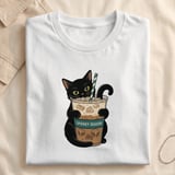 Spooky Season Black Cat Coffee Tee thumbnail 10