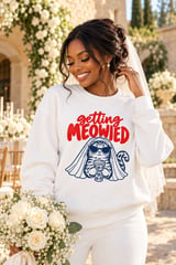 Getting Meowied Cat Bride Sweatshirt thumbnail 1