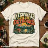 Introverts Love The Outdoors Tee thumbnail 2