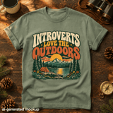 Introverts Love The Outdoors Tee thumbnail 3