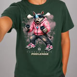 VR Rhino Gamer Shirt for Boys, Funny Virtual Reality Gaming Tee, Kids Birthday Gift, Pixo League by Farron House thumbnail 15