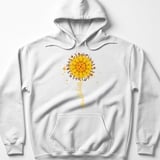 Pickleball Gildan Fleece Hoodie, pickleball Sunflower Stem Graphic, Court Pullover thumbnail 7